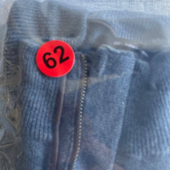 Nordstrom Men's 100% Italian Cashmere Half Zip Sweater XL Blue - Picture 12 of 12